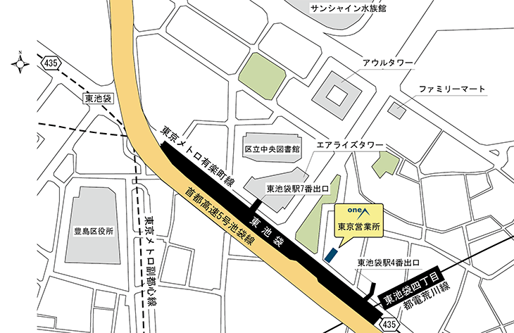 [地図]東京営業所