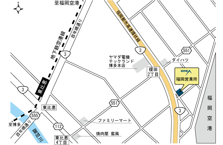 [地図]福岡営業所